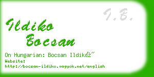 ildiko bocsan business card